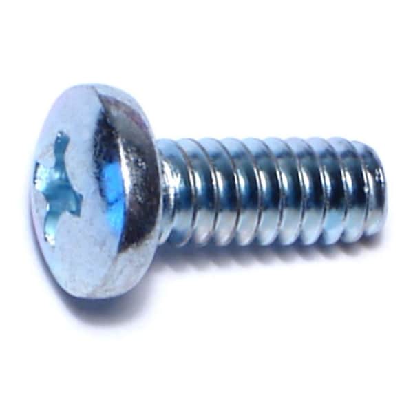 Midwest Fastener #10-24 x 1/2 in Phillips Pan Machine Screw, Zinc Plated Steel, 40 PK 77482 - main